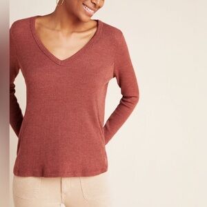 Anthropologie T.La Vicky Thermal Waffle Tunic